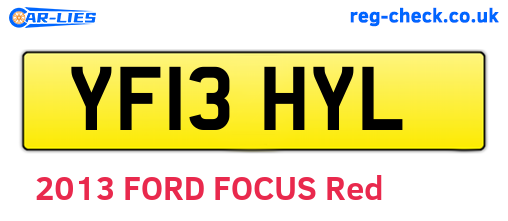 YF13HYL are the vehicle registration plates.