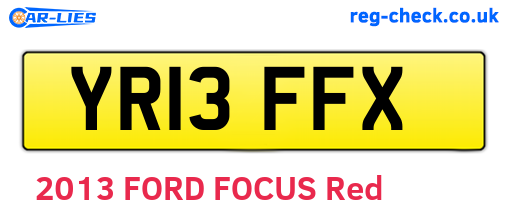 YR13FFX are the vehicle registration plates.