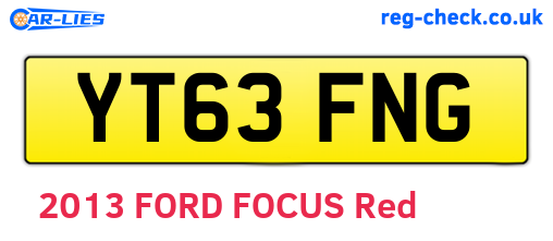 YT63FNG are the vehicle registration plates.