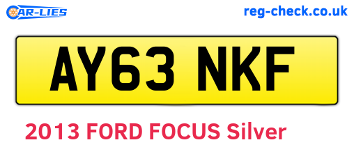 AY63NKF are the vehicle registration plates.