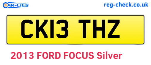 CK13THZ are the vehicle registration plates.