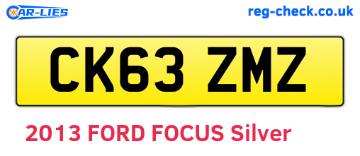 CK63ZMZ are the vehicle registration plates.