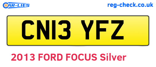 CN13YFZ are the vehicle registration plates.