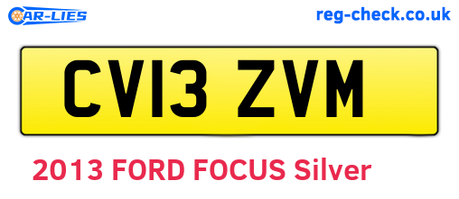 CV13ZVM are the vehicle registration plates.