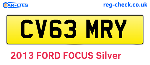 CV63MRY are the vehicle registration plates.