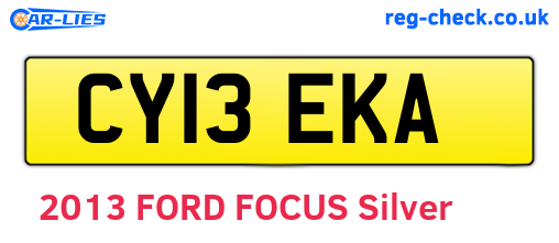 CY13EKA are the vehicle registration plates.