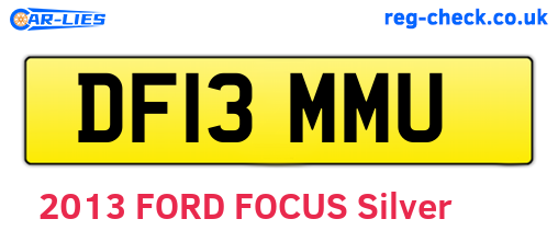 DF13MMU are the vehicle registration plates.