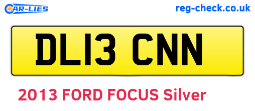 DL13CNN are the vehicle registration plates.