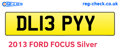 DL13PYY are the vehicle registration plates.