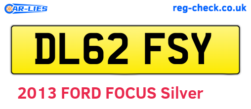 DL62FSY are the vehicle registration plates.