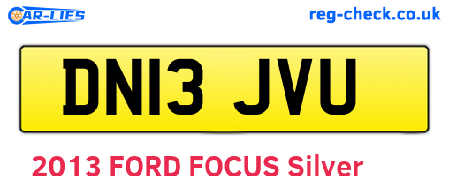 DN13JVU are the vehicle registration plates.