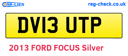 DV13UTP are the vehicle registration plates.