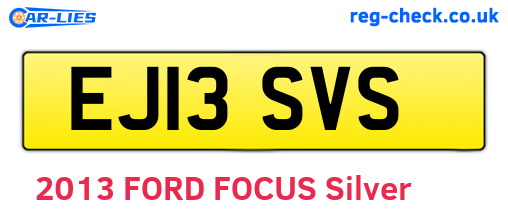 EJ13SVS are the vehicle registration plates.
