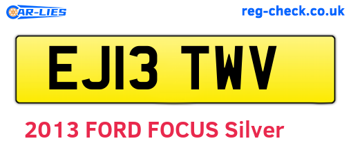 EJ13TWV are the vehicle registration plates.