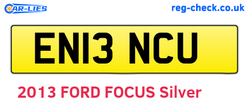 EN13NCU are the vehicle registration plates.