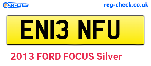 EN13NFU are the vehicle registration plates.