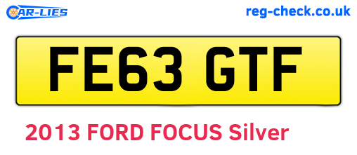 FE63GTF are the vehicle registration plates.