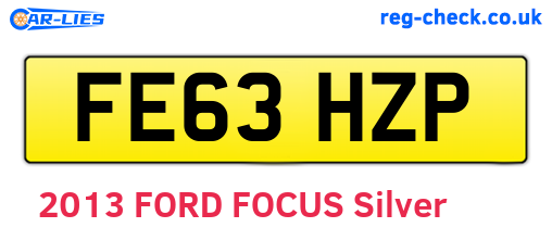 FE63HZP are the vehicle registration plates.
