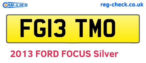 FG13TMO are the vehicle registration plates.
