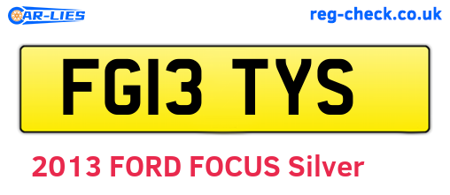 FG13TYS are the vehicle registration plates.