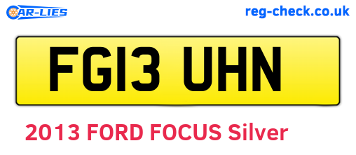 FG13UHN are the vehicle registration plates.