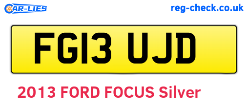 FG13UJD are the vehicle registration plates.