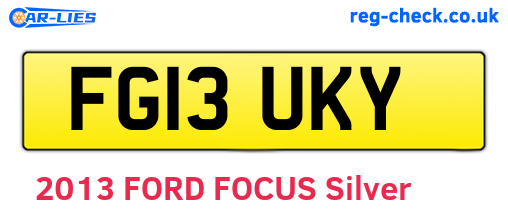 FG13UKY are the vehicle registration plates.