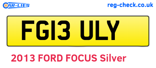 FG13ULY are the vehicle registration plates.