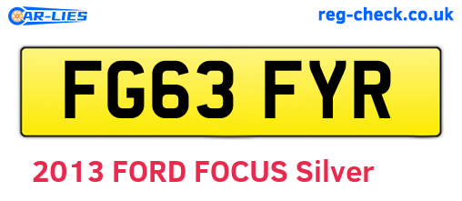 FG63FYR are the vehicle registration plates.