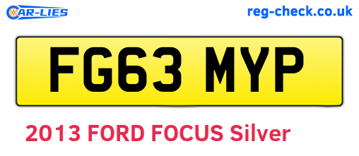 FG63MYP are the vehicle registration plates.