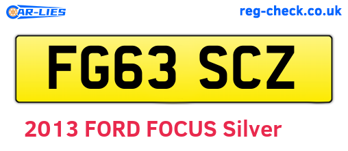 FG63SCZ are the vehicle registration plates.