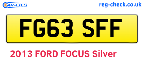FG63SFF are the vehicle registration plates.