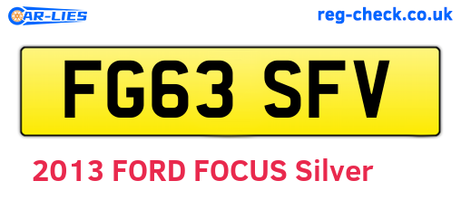 FG63SFV are the vehicle registration plates.