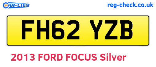 FH62YZB are the vehicle registration plates.