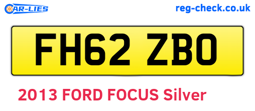 FH62ZBO are the vehicle registration plates.