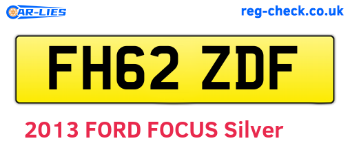 FH62ZDF are the vehicle registration plates.