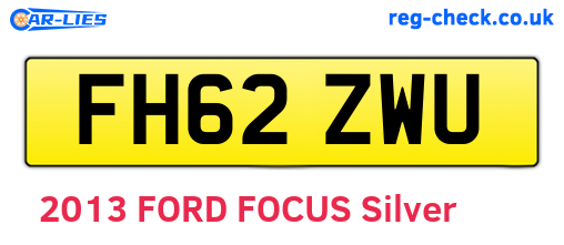 FH62ZWU are the vehicle registration plates.