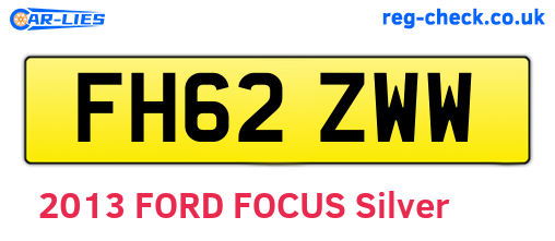 FH62ZWW are the vehicle registration plates.