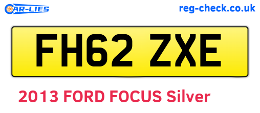 FH62ZXE are the vehicle registration plates.