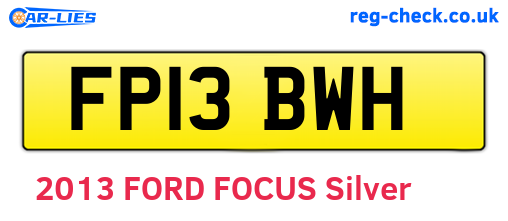 FP13BWH are the vehicle registration plates.