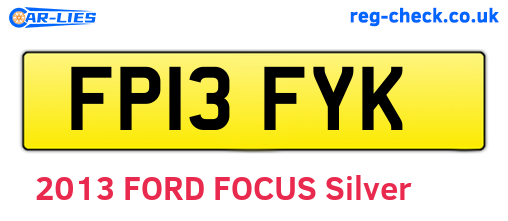FP13FYK are the vehicle registration plates.