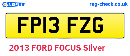 FP13FZG are the vehicle registration plates.
