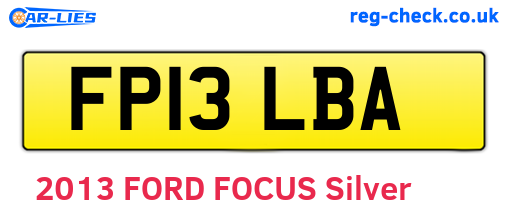 FP13LBA are the vehicle registration plates.