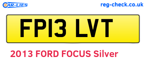FP13LVT are the vehicle registration plates.