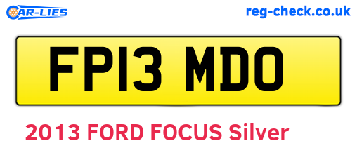FP13MDO are the vehicle registration plates.