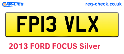 FP13VLX are the vehicle registration plates.