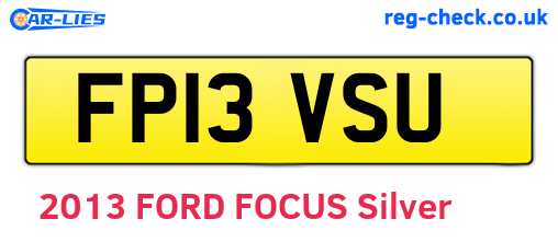FP13VSU are the vehicle registration plates.