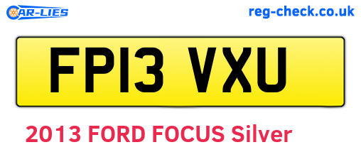 FP13VXU are the vehicle registration plates.