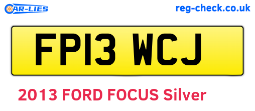 FP13WCJ are the vehicle registration plates.
