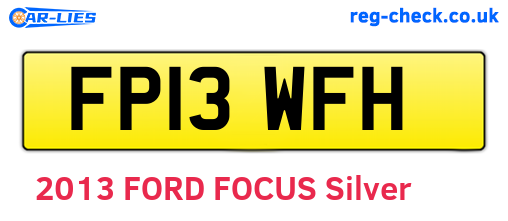 FP13WFH are the vehicle registration plates.